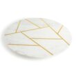 GAURI KOHLI 1-Tier White Marble Full Circle Tabletop Lazy Susan
