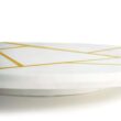 GAURI KOHLI 1-Tier White Marble Full Circle Tabletop Lazy Susan