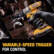 DEWALT XTREME 12-volt Max Variable Speed Brushless 3/8-in Drive Cordless Impact Wrench (Battery Included)