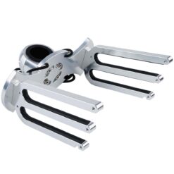 TCMT 2 Racks CNC Wakeboard Tower Rack CFR-WA-2 Bat Back Boat Surfboard / Kneeboard Holder Silver