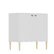 Clihome 2-Door White Storage Cabinets 31.5-in W x 32-in H Wood Composite White Freestanding Utility Storage Cabinet