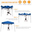 ABCCANOPY 10 ft x 10 ft Outdoor Pop up Slant Leg Canopy Tent with 1 Sun Wall and 1 Backpack Bag - Blue ABCCANOPY 10 ft x 10 ft Outdoor Pop up Slant Leg Canopy Tent with 1 Sun Wall and 1 Backpack Bag - Blue