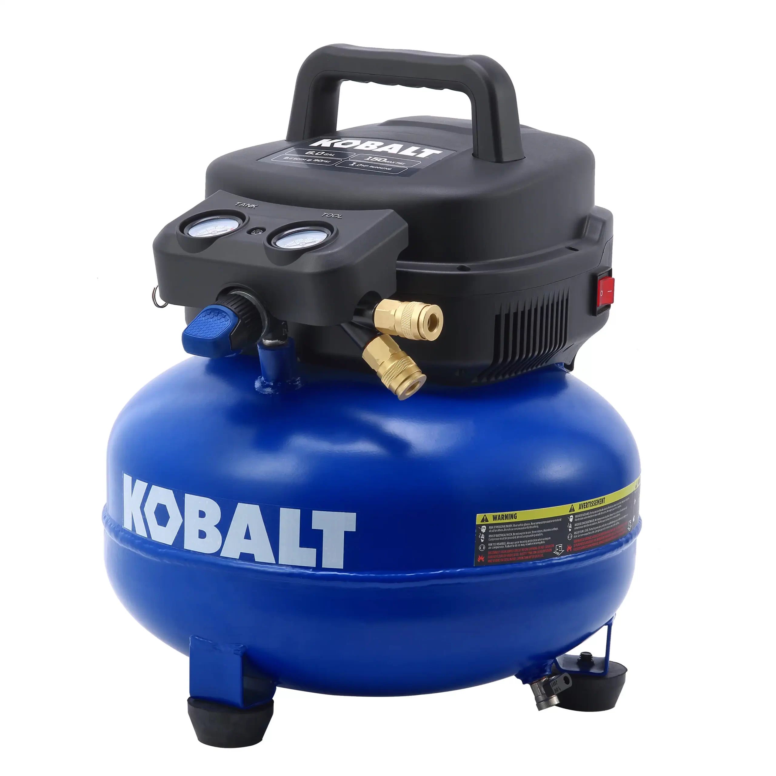 Kobalt 6-Gallons Single Stage Portable Corded Electric Pancake Air  Compressor