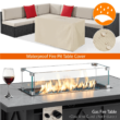 Topeakmart 43in Propane Firepit Table with Water-resistant Cover, 50,000 BTU, Black
