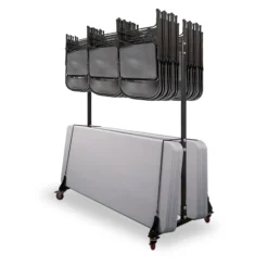 AdirOffice 600-lb Capacity 4 -Wheel Black Steel Furniture dolly