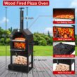Outdoor Pizza Oven, Wood Fired Pizza Oven for Outside, Patio Pizza Maker with Pizza Stone