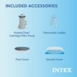 Intex 15' x 48" Inflatable Easy Set Above Ground Swimming Pool, Ladder And Pump