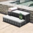 XtremepowerUS 36" Spa Step Hot Tub and Spa 2-Step Patio Deck Long Weather Resistant With Storage Compartment XtremepowerUS 36" Spa Step Hot Tub and Spa 2-Step Patio Deck Long Weather Resistant With Storage Compartment