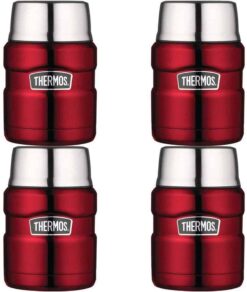 Thermos Stainless Food Jar, Cranberry 16oz. Quantity 4
