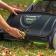 Earthwise 21" Push Lawn Sweeper, 2.6 Bushel Collection Bag, LSW70021