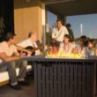 Homall Patio 43 Inch Propane Gas Fire Table 50000 BTU Outdoor Wicker Fire Tables with Glass Beads and PVC Waterproof Cover