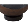 Sunjoy 34" Large Size Outdoor Patio Round Bowl Shaped Copper Wood Burning Steel Fire Pit with Spark Screen and Poker