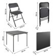COSCO Premium 5-Piece Fabric Folding Chair & Classic 34"Vinyl Card Table Set, Black COSCO Premium 5-Piece Fabric Folding Chair & Classic 34"Vinyl Card Table Set, Black