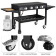 Costway 4 Burner Propane Gas Grill 60000BTU Foldable Outdoor Griddle Station w/ Wheels