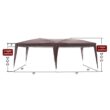 UBesGoo Easy Pop Up Canopy Party Tent, Coffee Brown with 4 Removable Sidewalls 10-Feet x 20-Feet