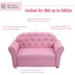 Costway Kids Sofa Princess Armrest Chair Lounge Couch Children Toddler Gift Wood Frame + Sponge + PVC Pink