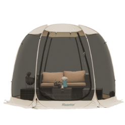 10'x10' Gazebo Pop Up with Mosquito Netting Portable Beige