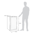 Newair Beverage Refrigerator Cooler |126 Cans Free Standing with Glass Door