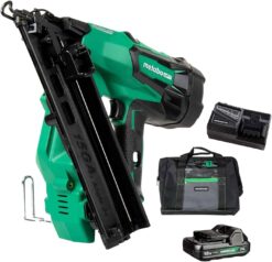 Metabo HPT 18V MultiVolt Angled Cordless Finish Nailer Kit, 15 Gauge, 1-1/4" up to 2-1/2" Angled Finish Nails, NT1865DMAST