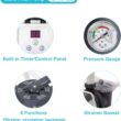 INTEX 3000 GPH Above Ground Swimming Pool Sand Filter Pump with Automatic Timer with 2 Pack of 1.5" Diameter 1500 GPH Pump Replacement 59" Hoses