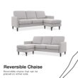 Mr. Kate Winston Reversible Sofa Sectional, Light Gray Linen Mr. Kate Winston Reversible Sofa Sectional, Light Gray Linen