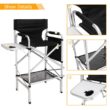 Omysalon 2 PCS 31" Tall Upgraded Director Makeup Artist Chair, Aluminum Frame Supports 300 lbs, Folding Portable,33.8" L x 19.2" W x 45.6" H