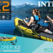 Intex Explorer K2 Inflatable Kayak with Oars and Hand Pump