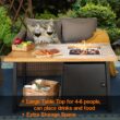 Sophia & William 50,000 BTU 46" Outdoor Rectangular Gas Fire Pit Table