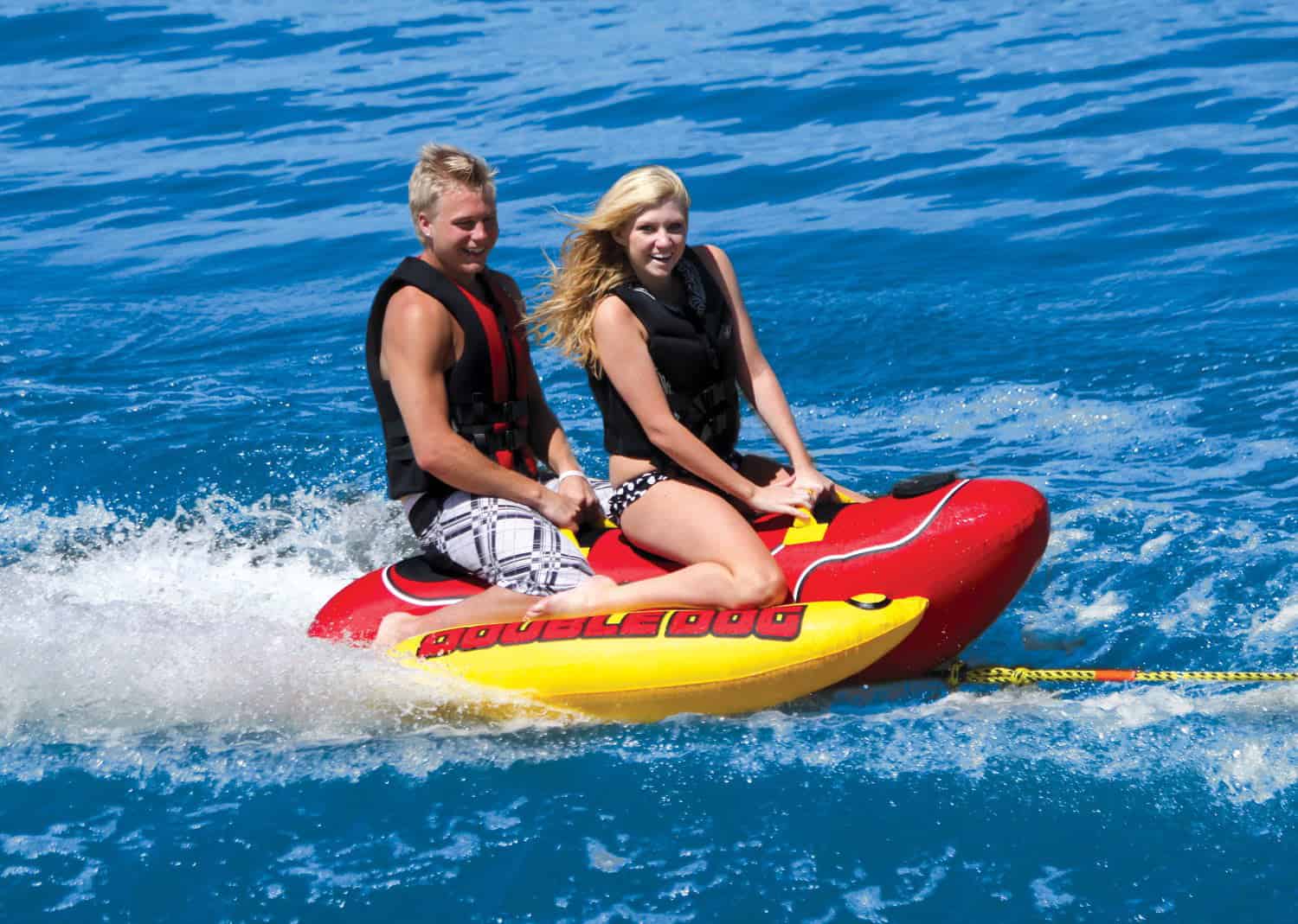 Airhead Double Dog 1 to 2 Rider Inflatable Towable Tube Airhead Double Dog 1 to 2 Rider Inflatable Towable Tube - Image 2