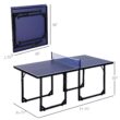 Soozier 6' x 3' Foldable Ping Pong Table Set with 2 Table Halves for Party Use, Space-Saving Mid-Size Table Tennis for Small Living Spaces, Basement Games, Sports Gifts