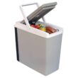 Slim Compact P20 Thermoelectric Iceless 12V Cooler Warmer, 17L / 18 qt Portable Travel Fridge, Grey and White, Made in North America