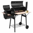 Outdoor Backyard Drum Smoker Charcoal BBQ Grill Outdoor Backyard Drum Smoker Charcoal BBQ Grill