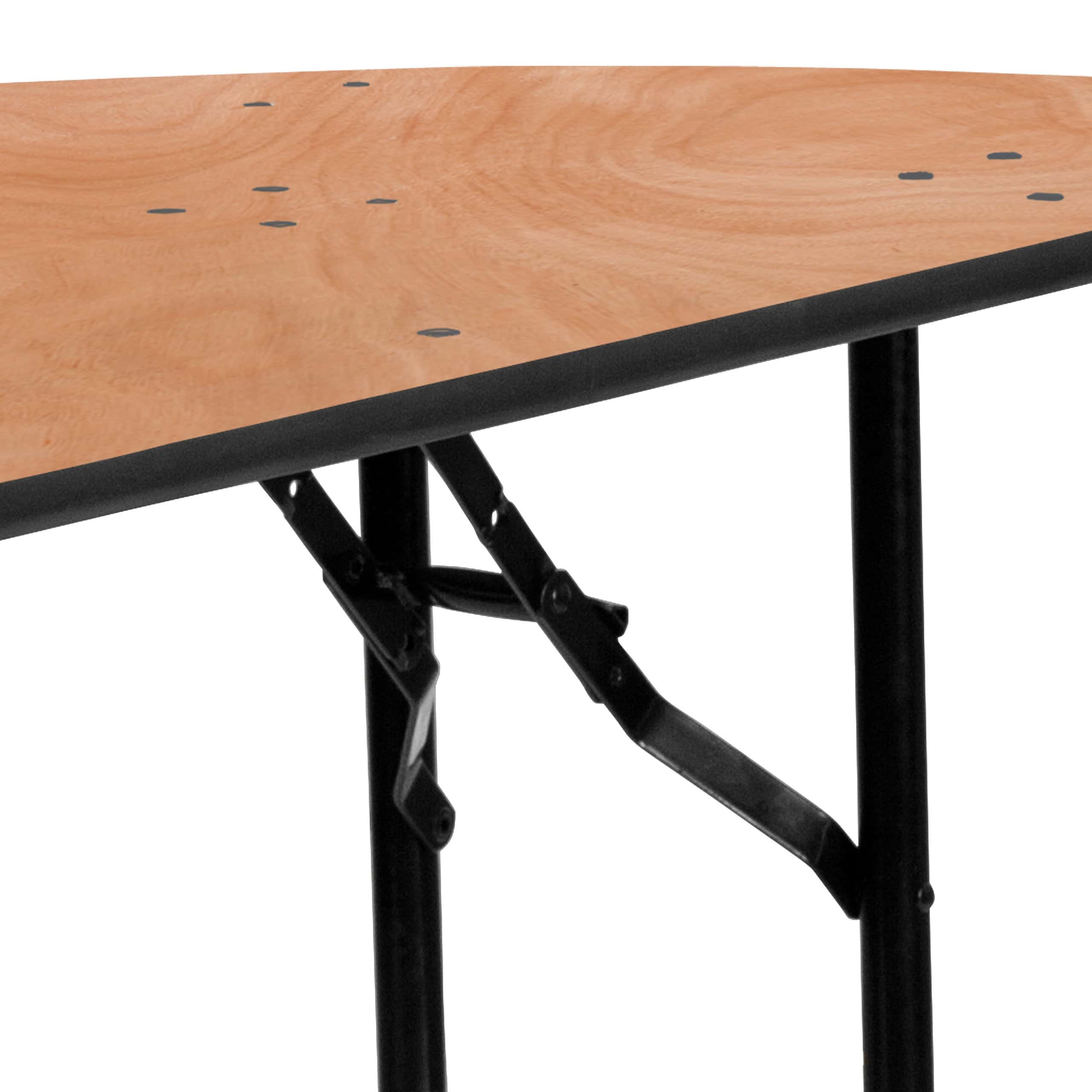 Flash Furniture 4-Foot Half-Round Wood Folding Banquet Table Flash Furniture 4-Foot Half-Round Wood Folding Banquet Table - Image 8