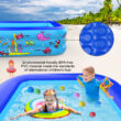 Betheaces Inflatable Pool 83 * 57 * 26 inch, 3-Story Large Children's Family Lounge Swimming Pool