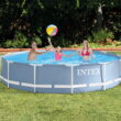 Intex 12 Feet x 30 Inches Prism Frame Above Ground Pool with 530 GPH Filter Pump