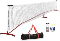 Rukket Sports Portable Pickleball Net, Regulation Size 22 Foot Net with Steel Frame