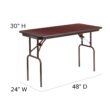 Flash Furniture 4-Foot Mahogany Melamine Laminate Folding Banquet Table Flash Furniture 4-Foot Mahogany Melamine Laminate Folding Banquet Table