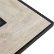 Topeakmart 30'' Outdoor Square Propane Fire Pit Table 50,000 BTU Gas Fire Pit with Ceramic Tabletop , Rattan Pattern Steel Base and Fire Glass, Black