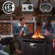 GARTIO 30" Square 50000 BTU Propane Fire Pit Table with Lava Rocks for Outdoor Patio Yard
