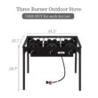 UBesGoo Portable 3 Burner Propane 225,000BTU Outdoor Stove with Adjustable Legs, Black