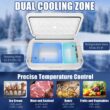 Costway 53 QT Portable Car Refrigerator Dual-Zone Car Cooler White