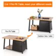 Sophia & William 50,000 BTU 46" Outdoor Rectangular Gas Fire Pit Table
