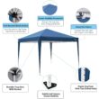 10x10 FT Pop Up Canopy Tent Anti-UV Waterproof Outdoor Canopy Tent Shade Commercial Booth Gazebo, Blue