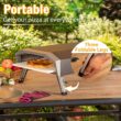 Sophia & William Portable 13" Gas Pizza Oven with Set of Pizza Baking Tools for Outdoor Camping