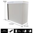 Slim Compact P20 Thermoelectric Iceless 12V Cooler Warmer, 17L / 18 qt Portable Travel Fridge, Grey and White, Made in North America