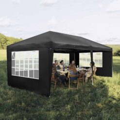 Ktaxon 10'x20' Canopy Wedding Party Tent Pop up Gazebo Black-6