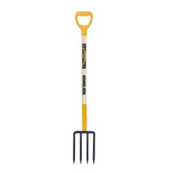 True Temper 2812200 46" 4-Tine Steel Forged Spading Fork With Wood Handle