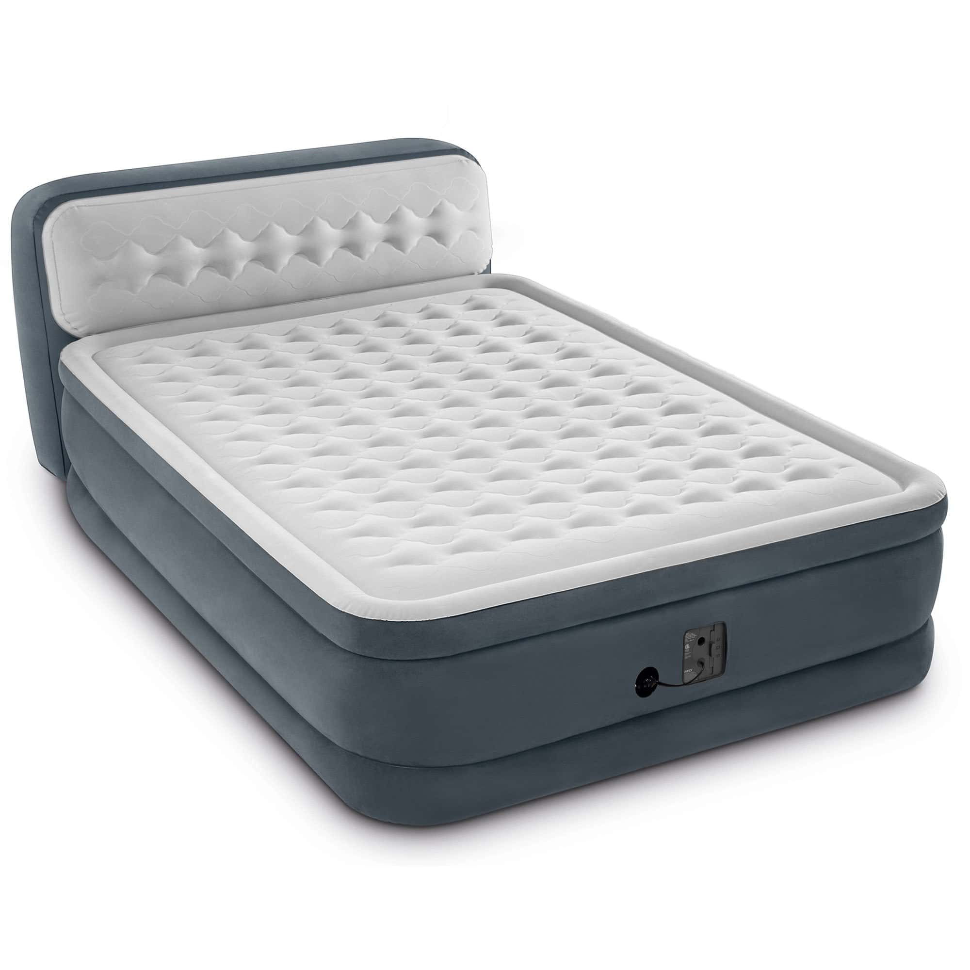 Intex Ultra Plush Dura Beam Deluxe Airbed with Built In Pump & Headboard, Queen Intex Ultra Plush Dura Beam Deluxe Airbed with Built In Pump & Headboard, Queen - Image 2