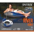 Intex 4 Pack of River Run 1 Person Floating Tubes and Single 12V Air Pump