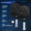 JOOLA Ben Johns Hyperion CGS 16mm Pickleball Paddle, 7.9 oz, Black